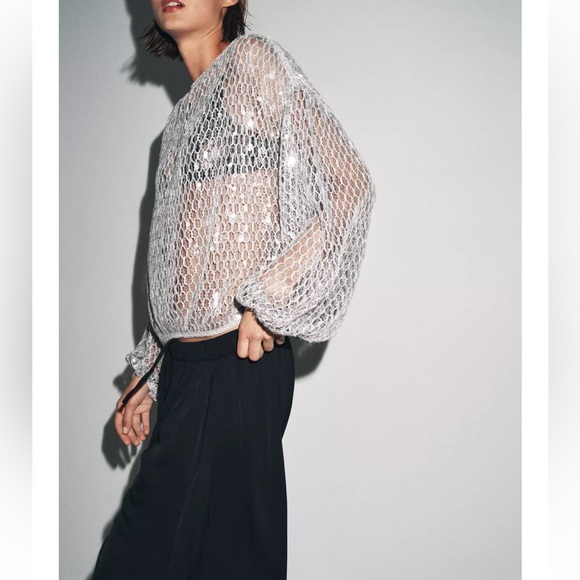 NWT ZARA blogger fav 2025 collection sequin top size S and M 
🚨Firm price - Picture 4 of 10